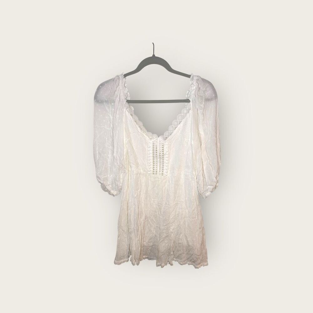 Here‎ Comes The Sun White Lace Mini Dress Size Small